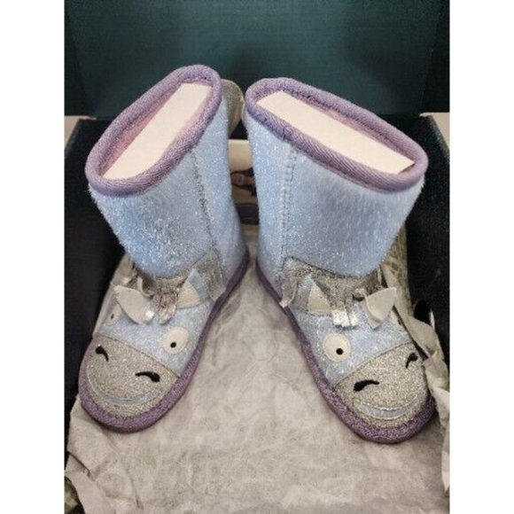 NEW EMU Australia Unicorn Blue Kids Size 8 Boots NIB - Picture 4 of 8